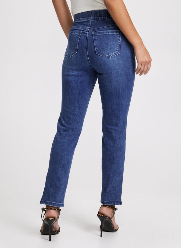 Laura Embellished Hem Slit Jeans