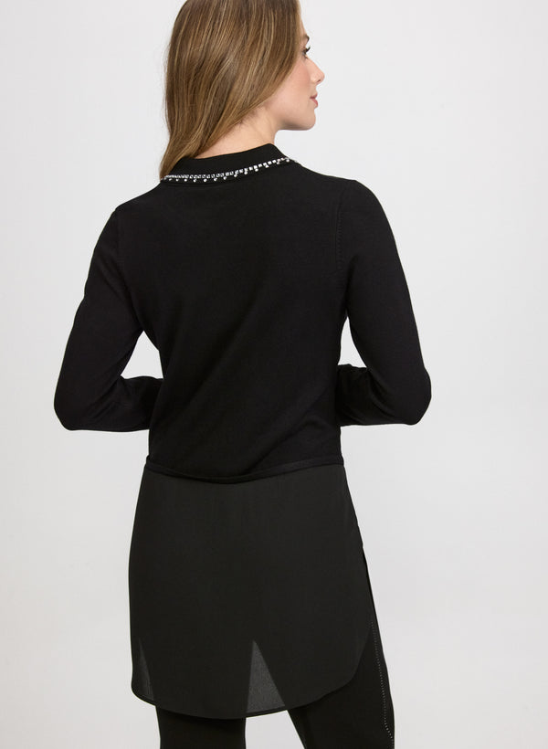 Laura Embellished Layered Sweater