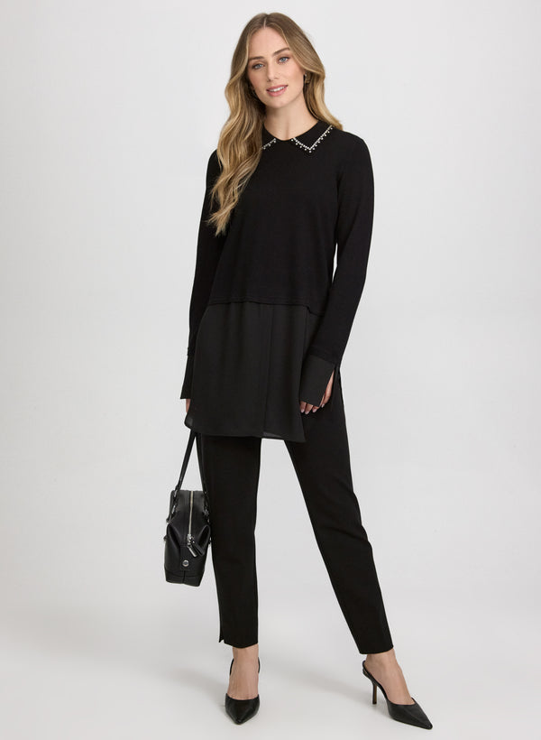 Laura Embellished Layered Sweater