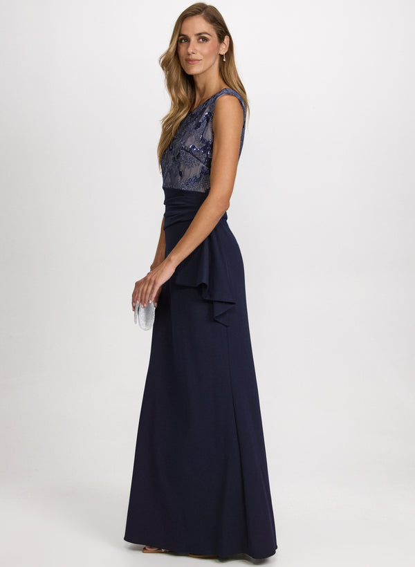 Laura Embellished Ruched Waist Dress