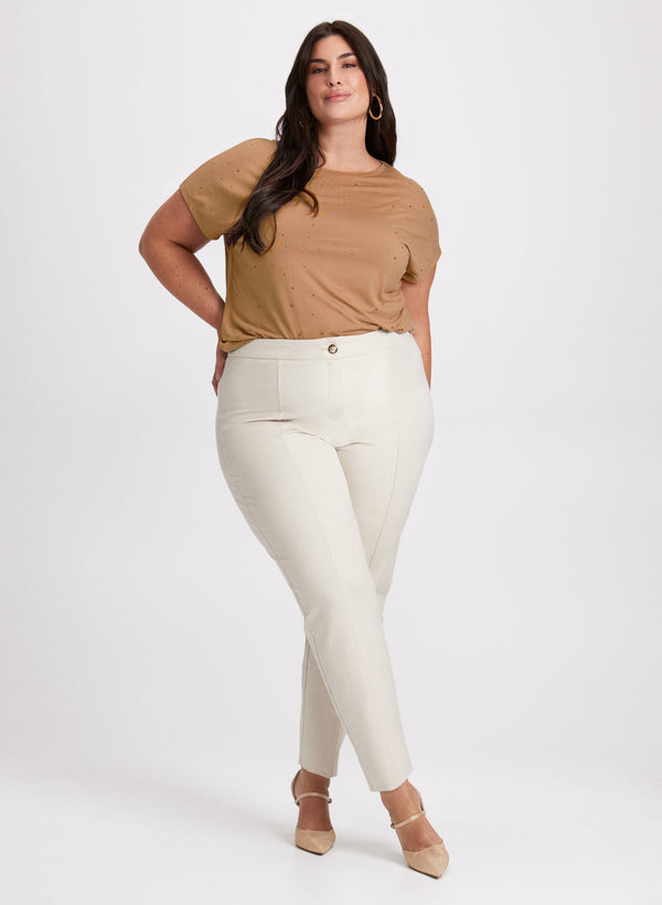 laura Embellished T-Shirt & Slim Leg Pants