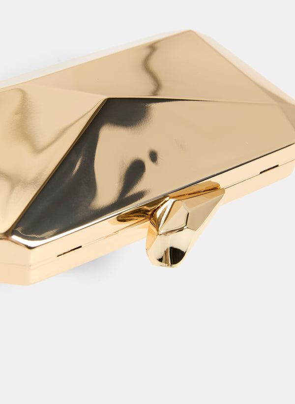 Laura Embossed Metal Clutch