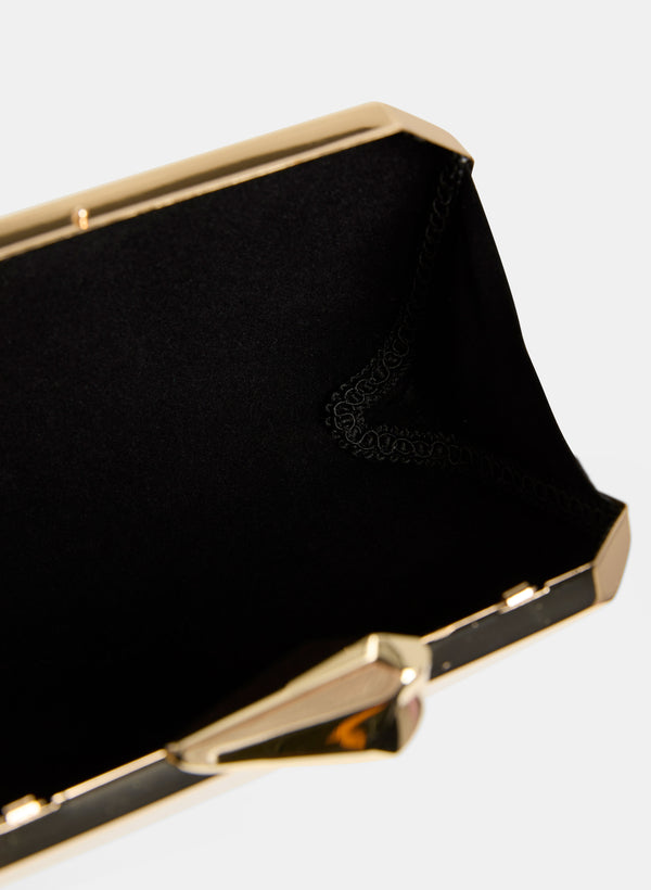 Laura Embossed Metal Clutch