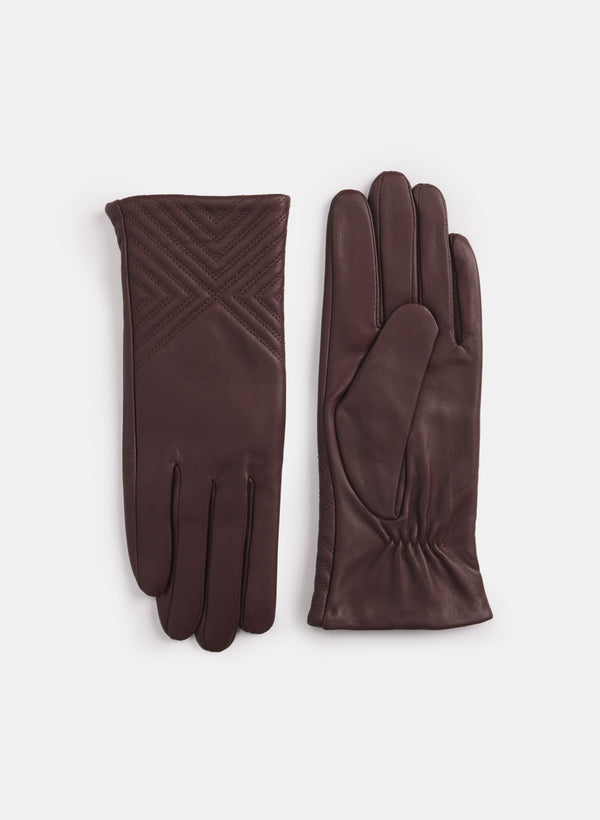 laura Embossed Sheepskin Gloves