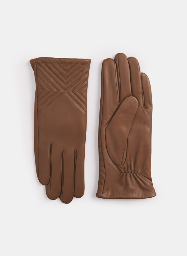 laura Embossed Sheepskin Gloves