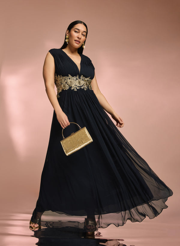 Laura Embroidered Appliqué Dress