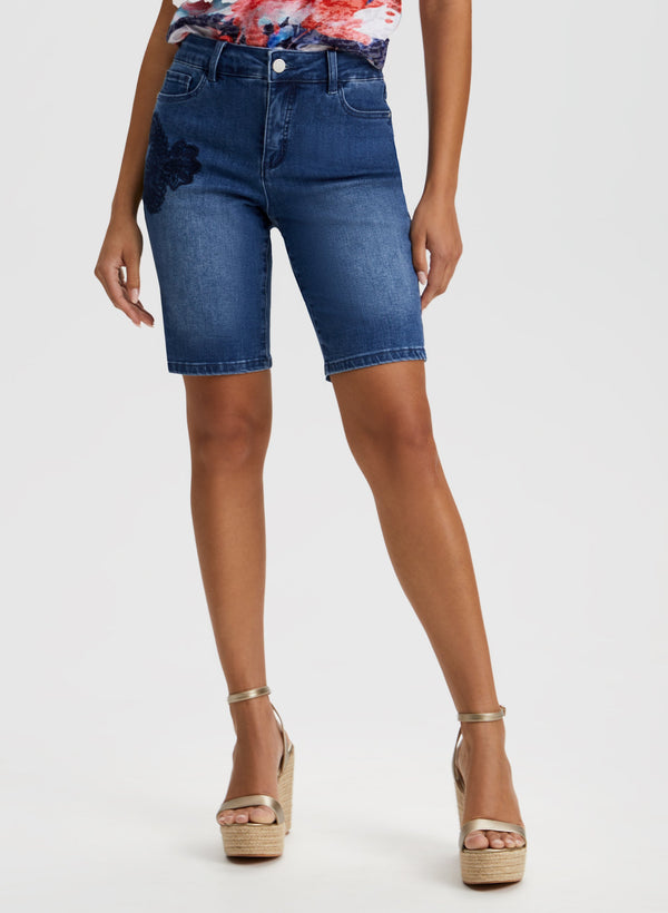 laura Embroidered Bermuda Shorts