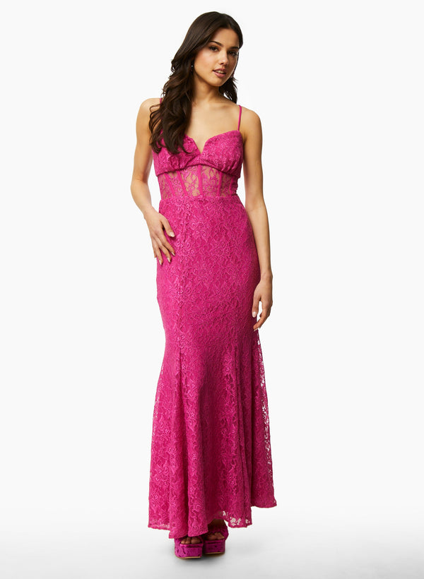 laura Embroidered Detail Mermaid Dress