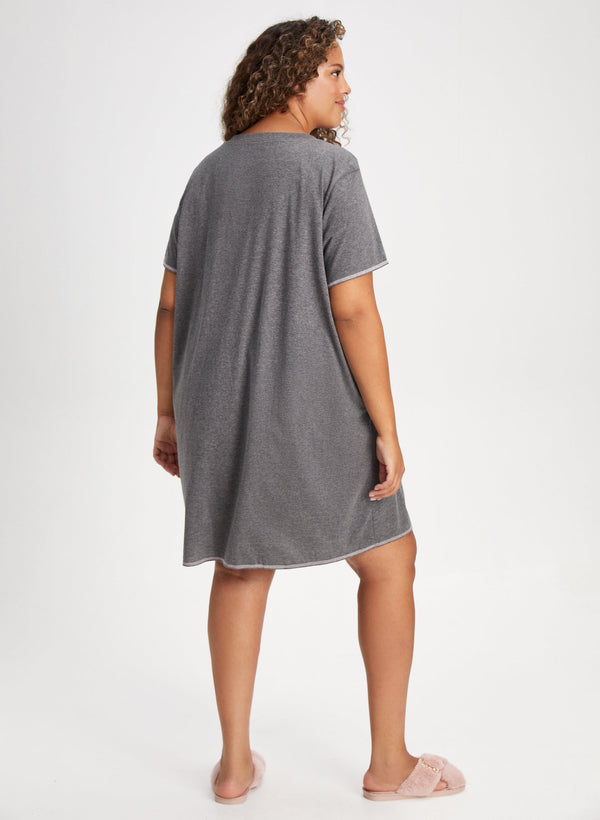 Laura Embroidered Graphic Nightshirt