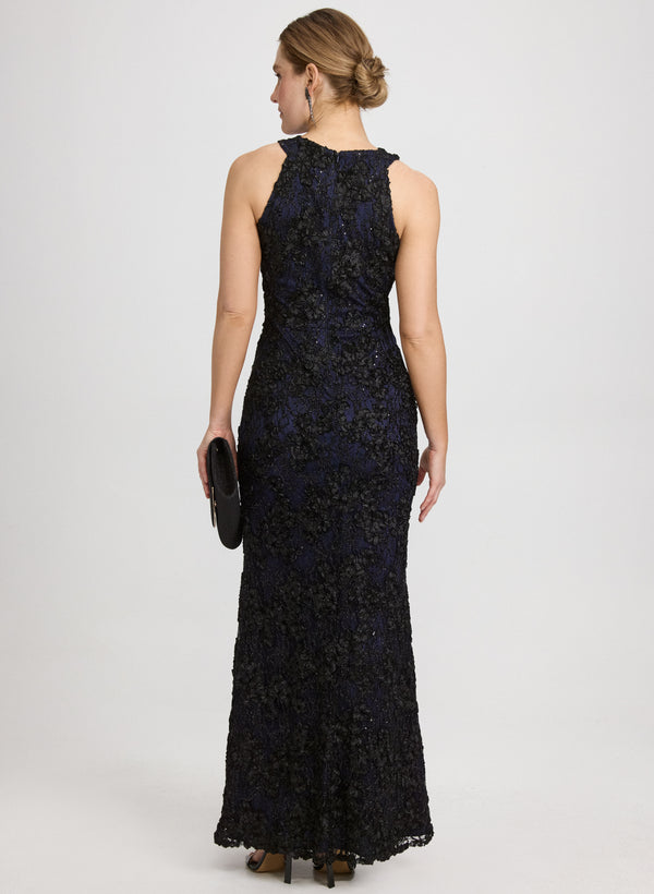 Laura Embroidered Halter Neck Dress