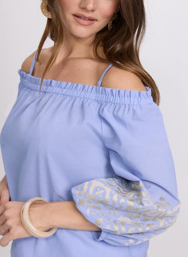 Laura Embroidered Off-Shoulder Blouse