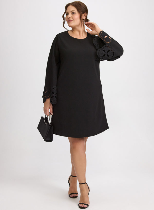 laura Embroidered Sleeve Dress