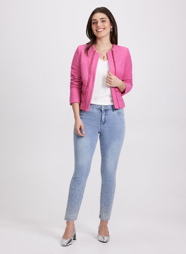 Laura Embroidered Slim-Leg Jeans