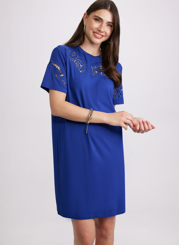 laura Embroidered T-Shirt Dress
