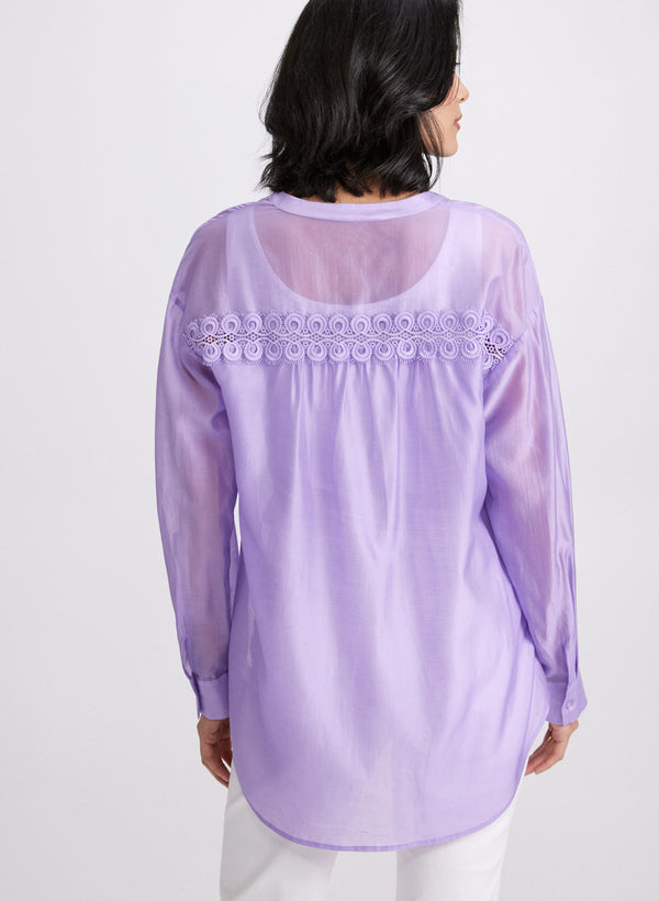 Laura Embroidered Trim Blouse