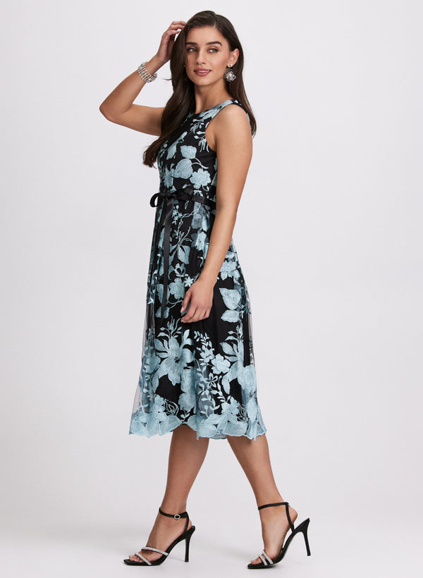 Laura Embroidered Tulle Dress