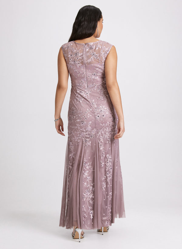 Laura Embroidered Tulle Dress