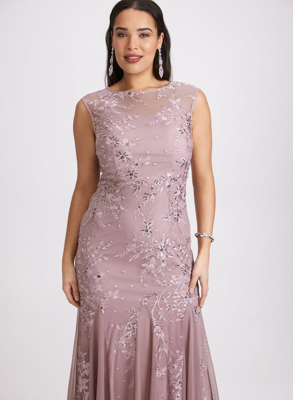 Laura Embroidered Tulle Dress