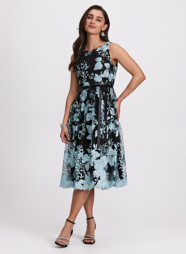 Laura Embroidered Tulle Dress