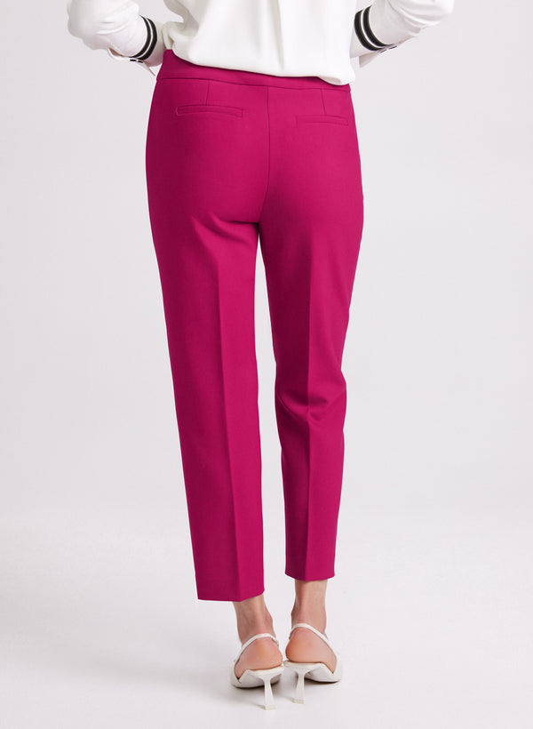Laura Emma Embossed Button Slim-Leg Pants
