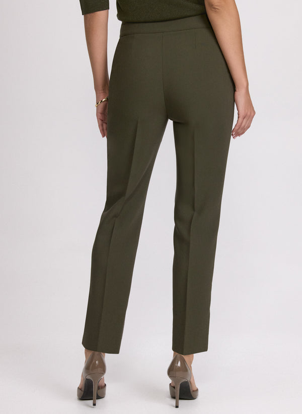 Laura Emma Grommet Trim Slim-Leg Pants