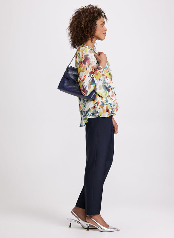 Laura Emma Seamed Slim-Leg Pants