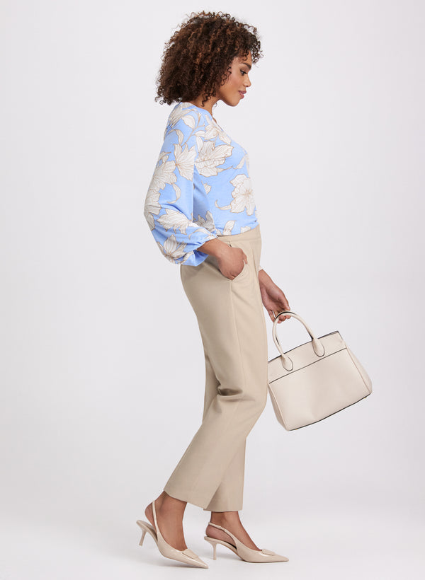 Laura Emma Seamed Slim-Leg Pants