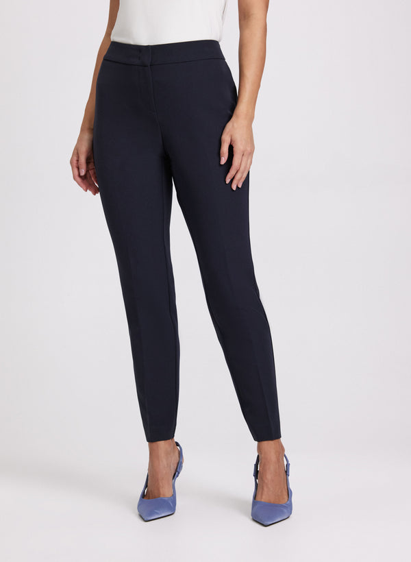 laura Emma Slim-Leg Suit Pants