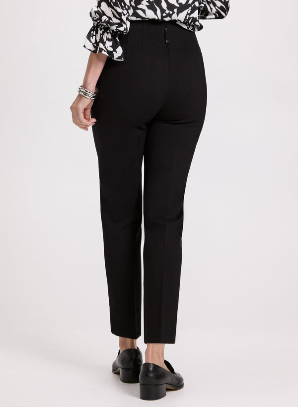 Laura Emma Slit Hem Slim-Leg Pants – Short