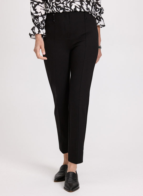 laura Emma Slit Hem Slim-Leg Pants – Short