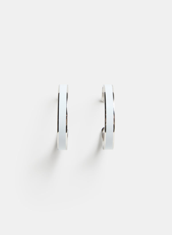 laura Enamel Hoop Earrings