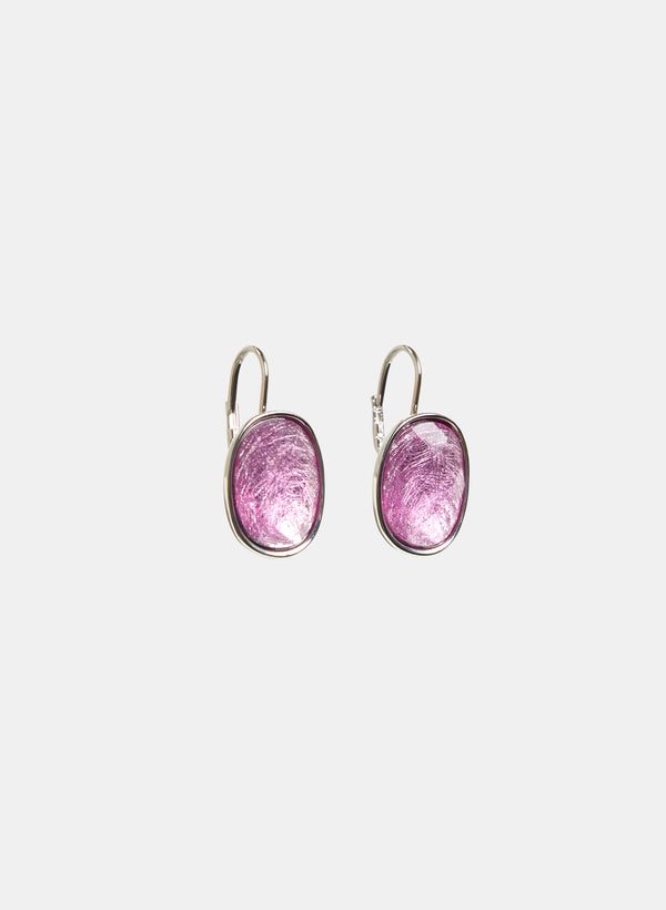 Laura Faceted Oval Stone Earrings