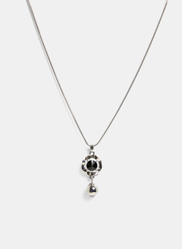 laura Faceted Stone & Tiered Pendant Necklace