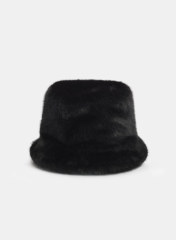 laura Faux Fur Bucket Hat