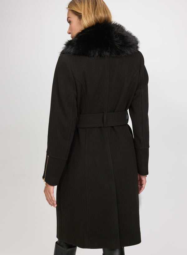 Laura Faux-Fur Collar Coat