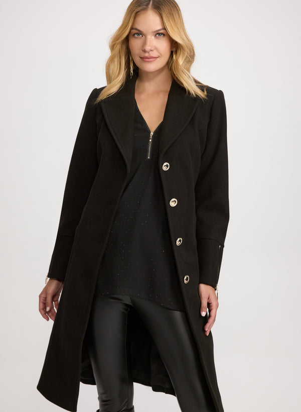 laura Faux-Fur Collar Coat