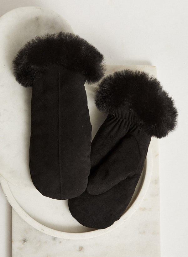 laura Faux Fur Cuff Mittens