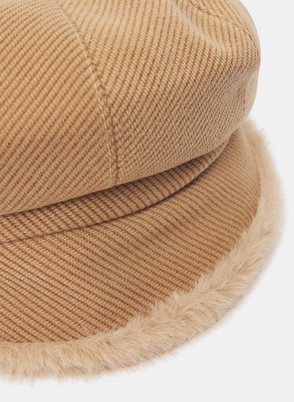 Laura Faux-Fur Trim Cap