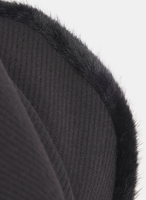 Laura Faux-Fur Trim Cap