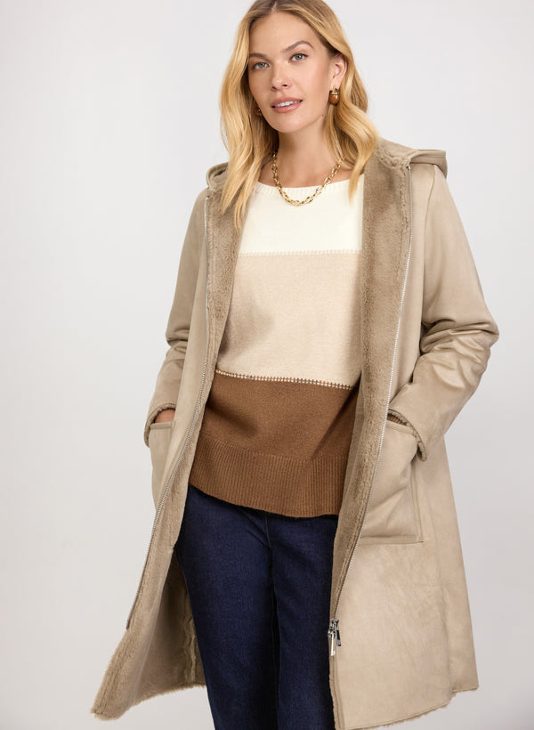 laura Faux-Shearling Coat