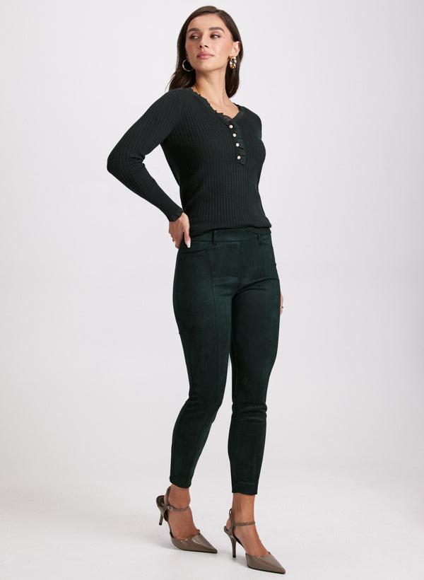 Laura Faux-Suede Chloe Leggings