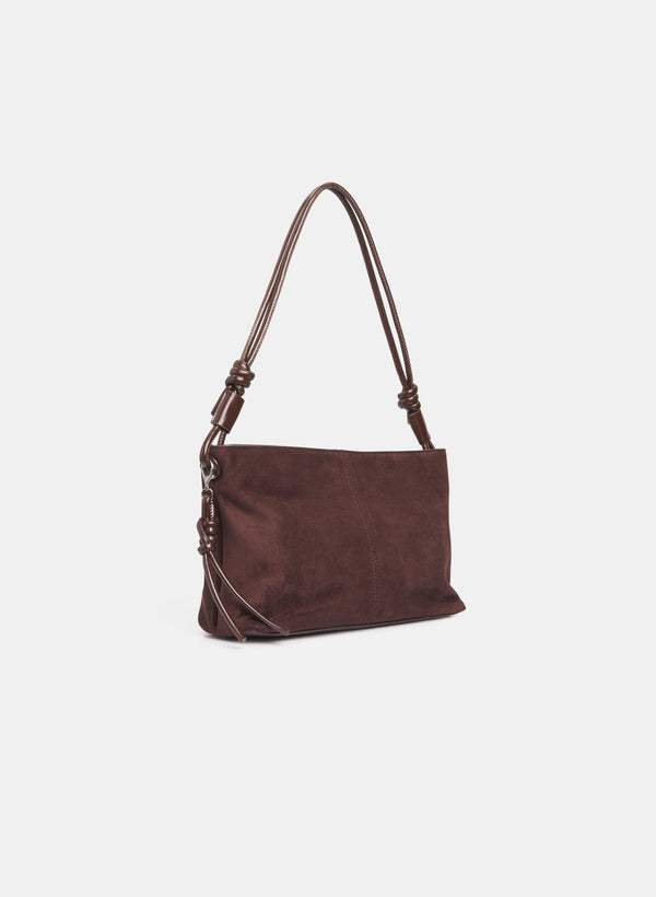 Laura Faux-Suede Shoulder Bag