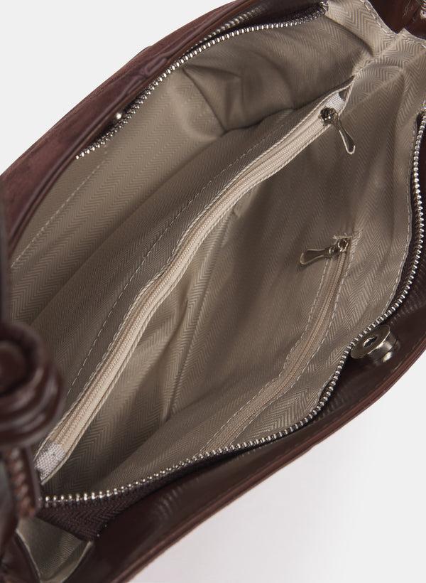 Laura Faux-Suede Shoulder Bag