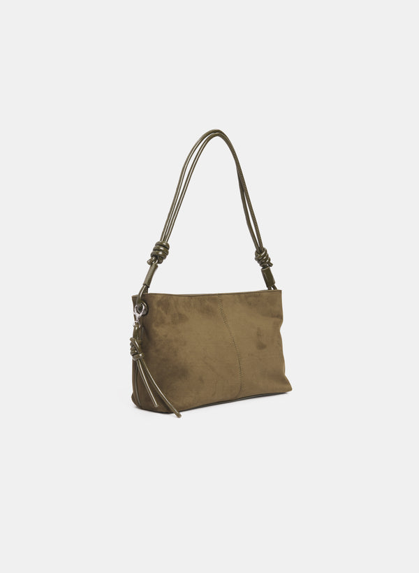 Laura Faux-Suede Shoulder Bag