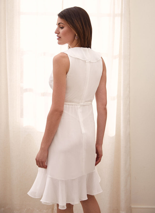 Laura Faux Wrap Ruffle Dress