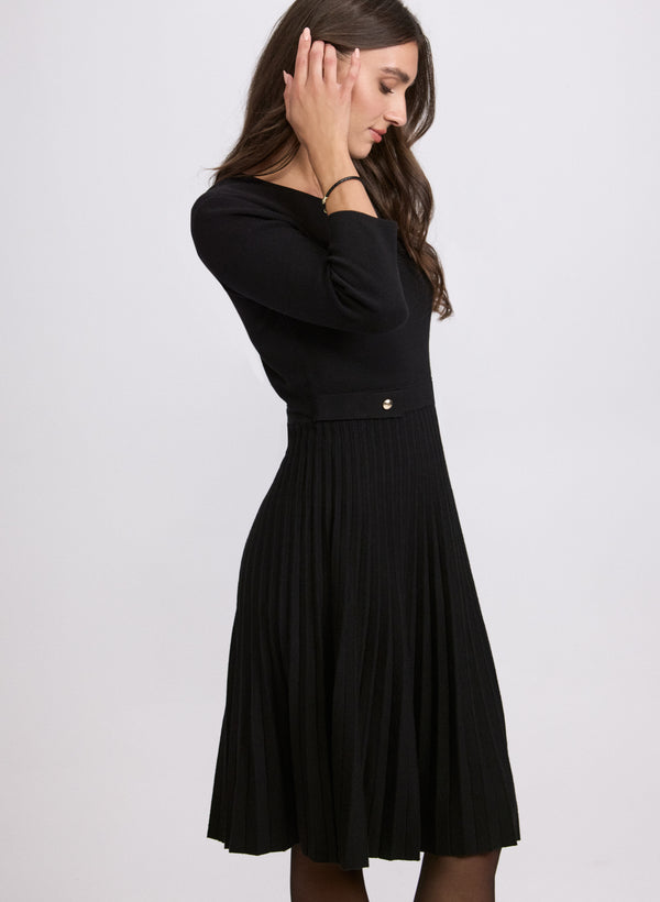 Laura Fit & Flare Knit Dress