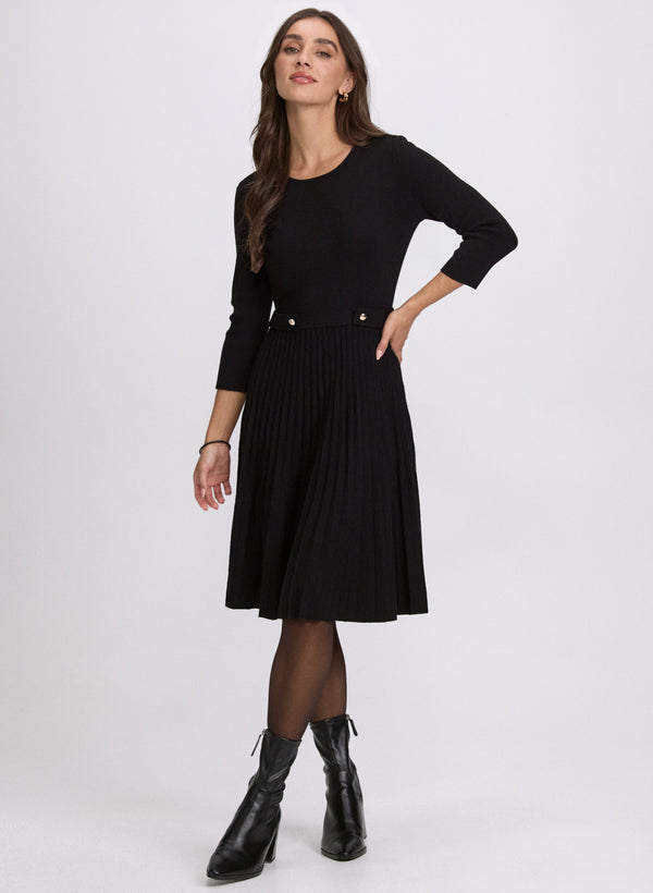 laura Fit & Flare Knit Dress