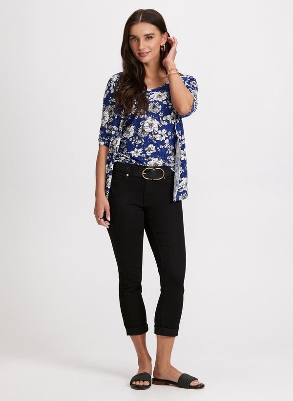 Laura Fitted Denim Capris
