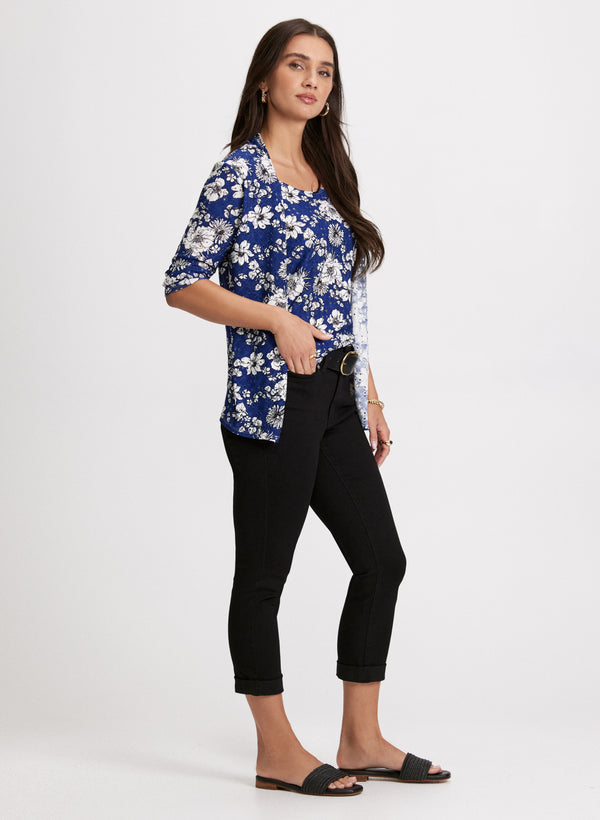 Laura Fitted Denim Capris