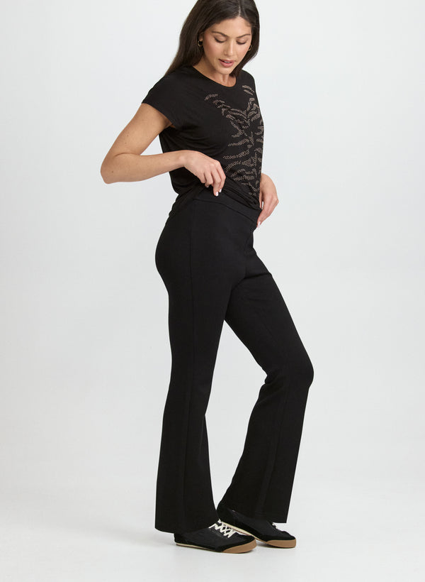 Laura Flare-Leg Scuba Pants